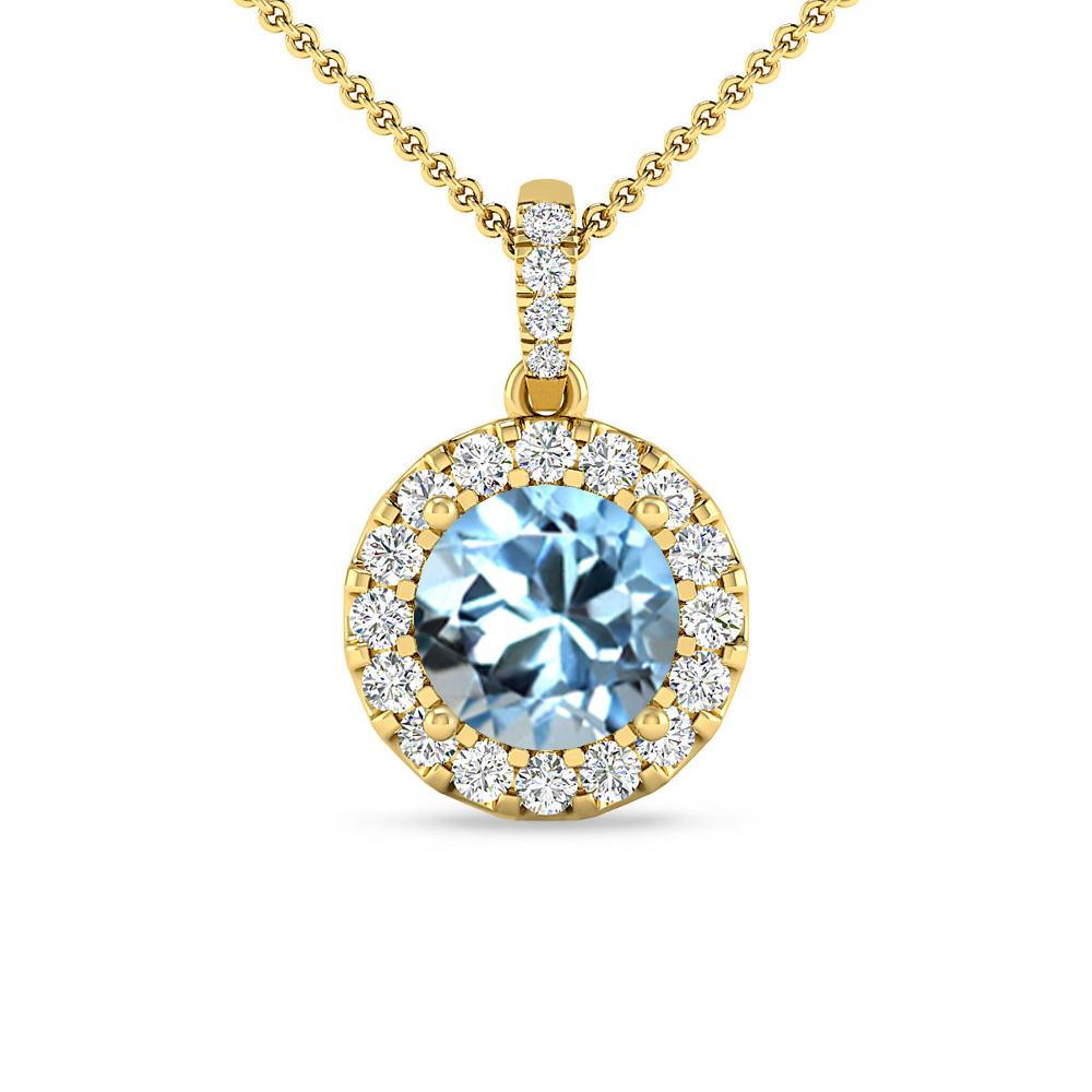 Yellow Gold - Aquamarine