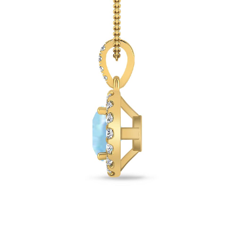 Yellow Gold - Aquamarine