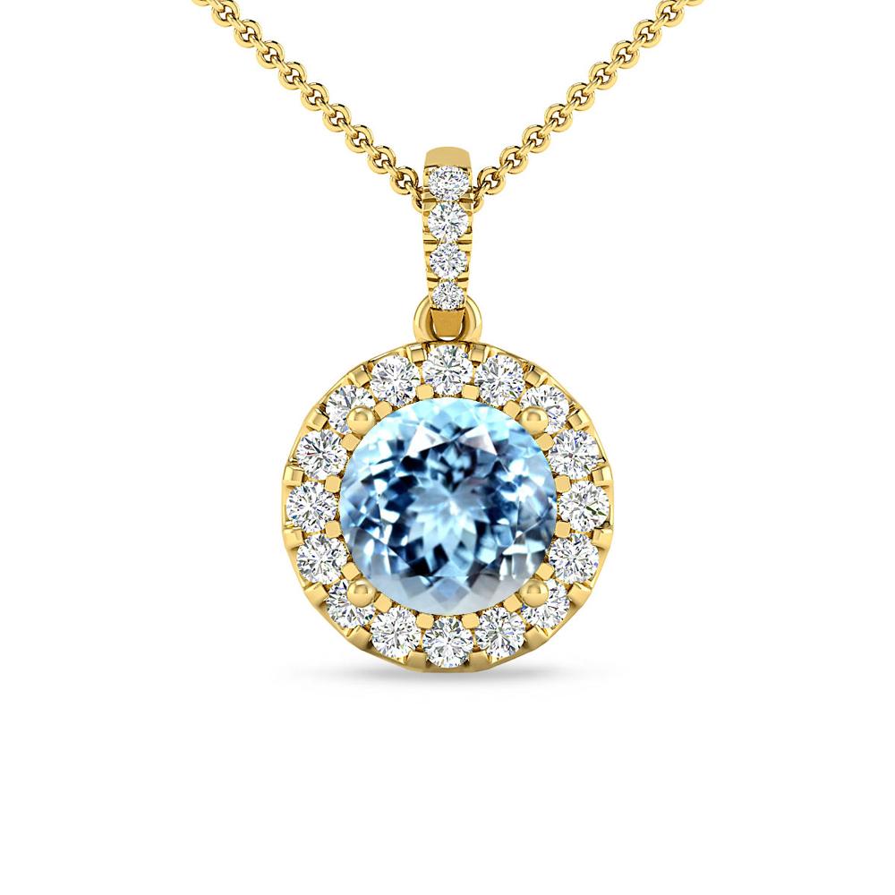 Yellow Gold - Aquamarine