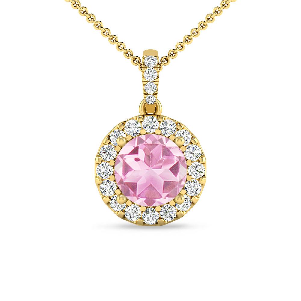 Yellow Gold - Pink Tourmaline