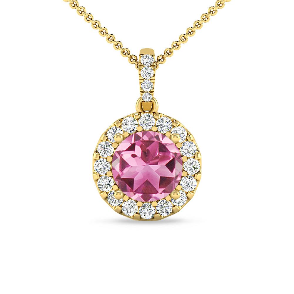 Yellow Gold - Pink Tourmaline