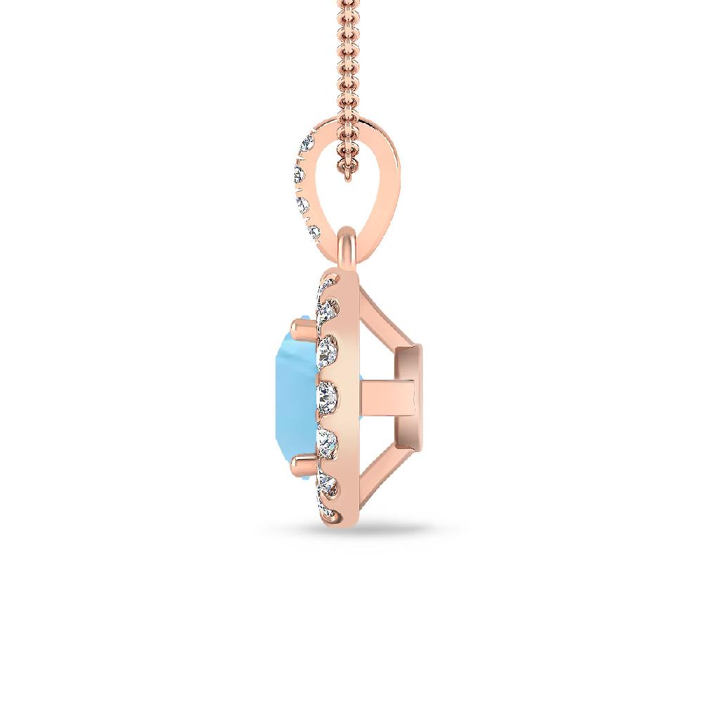 Rose Gold - Blue Topaz