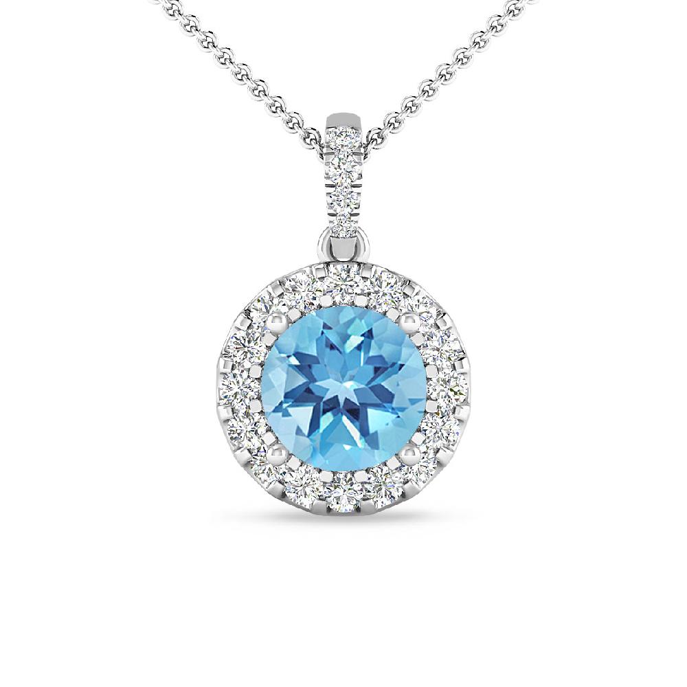 White Gold - Blue Topaz