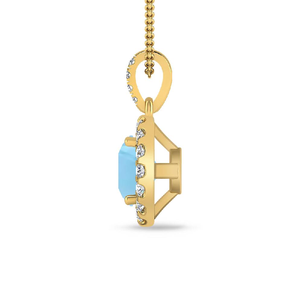 Yellow Gold - Blue Topaz