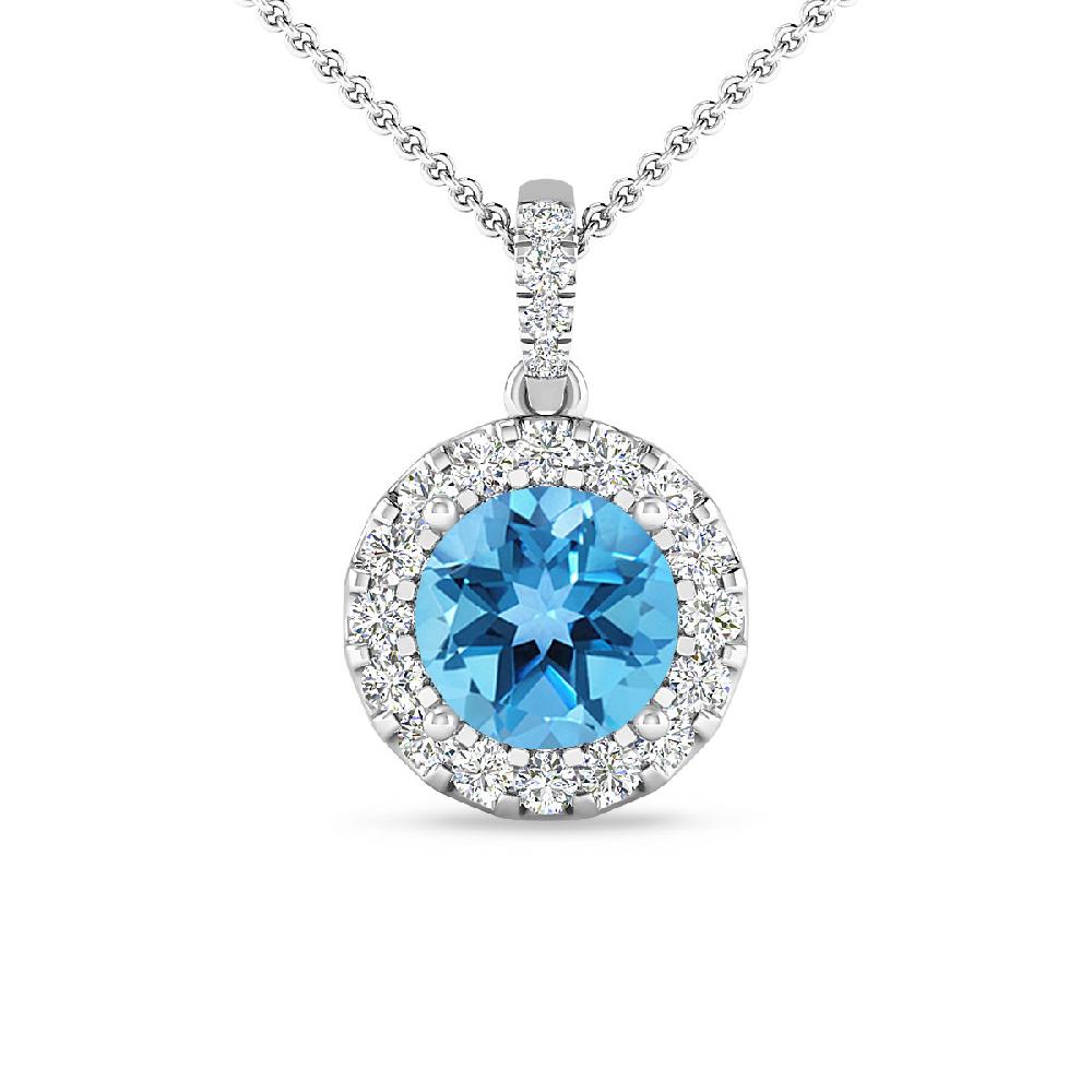 White Gold - Blue Topaz