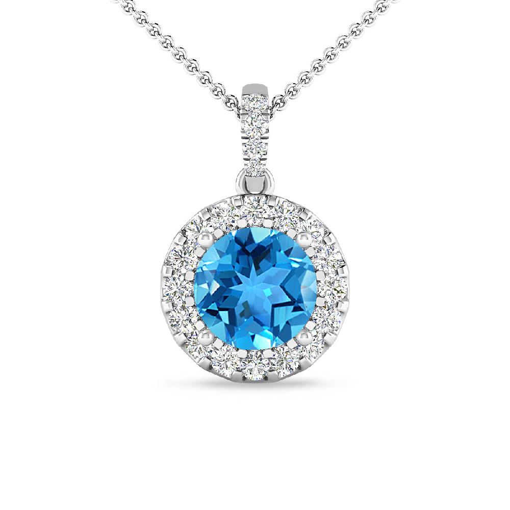 White Gold - Blue Topaz