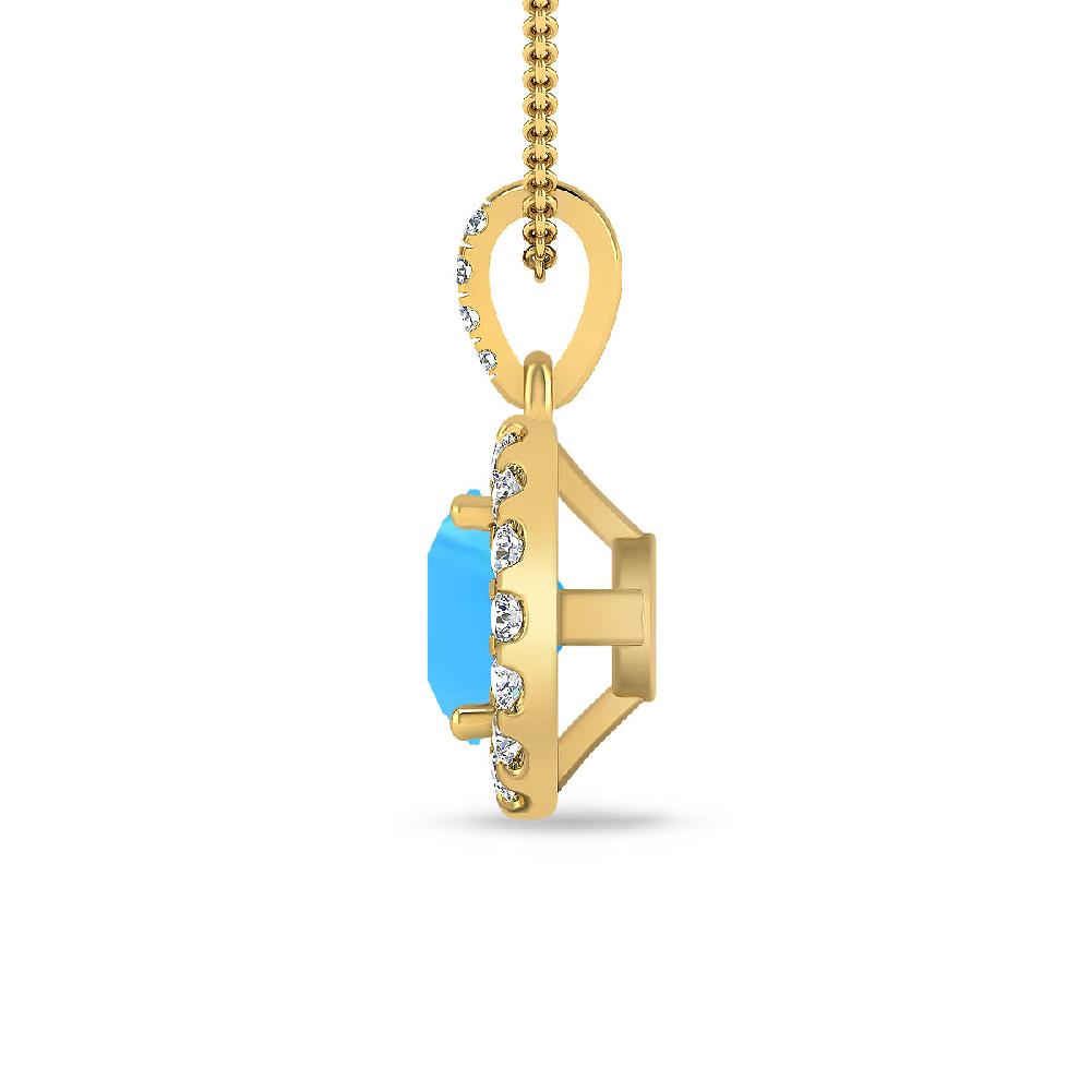 Yellow Gold - Blue Topaz