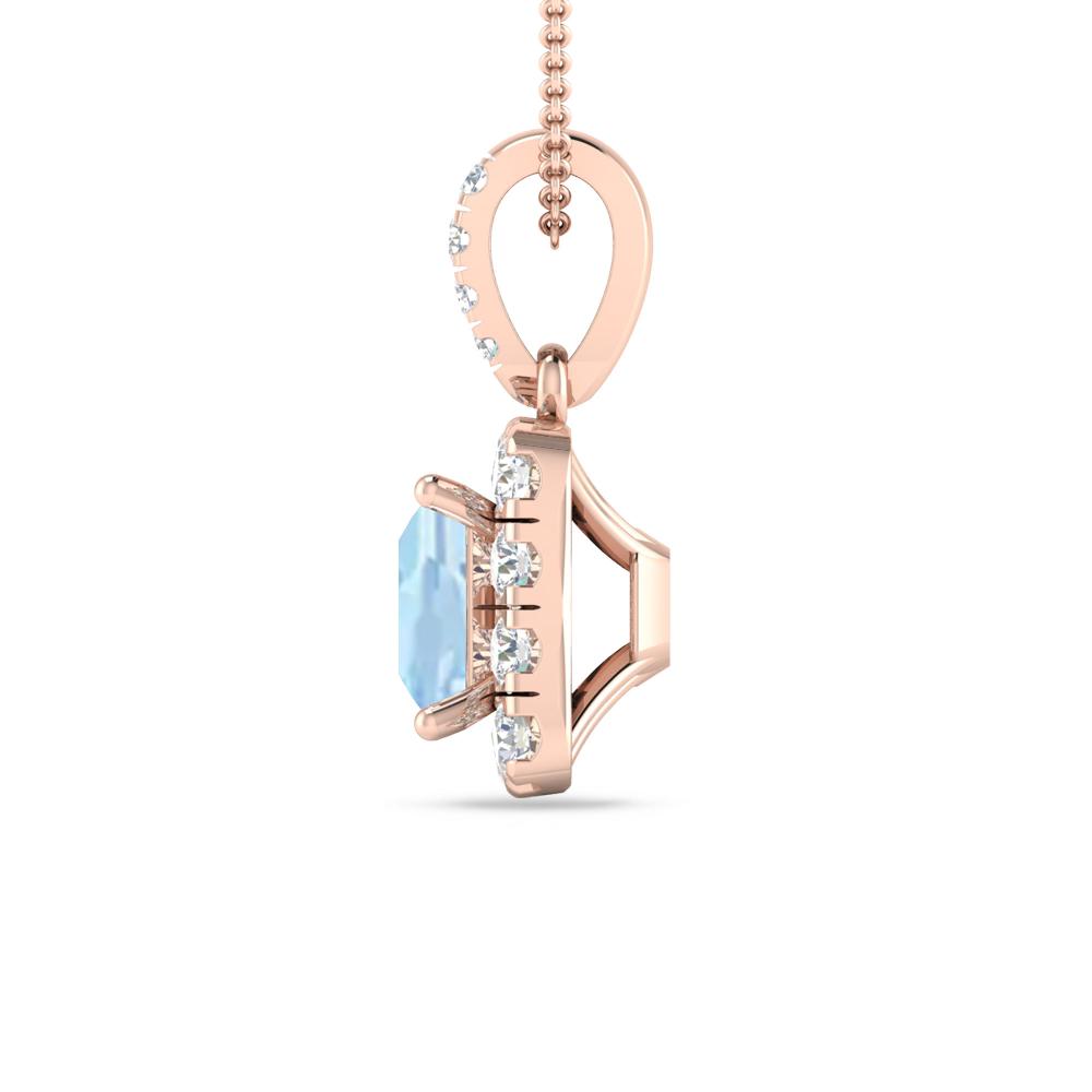 Rose Gold - Aquamarine