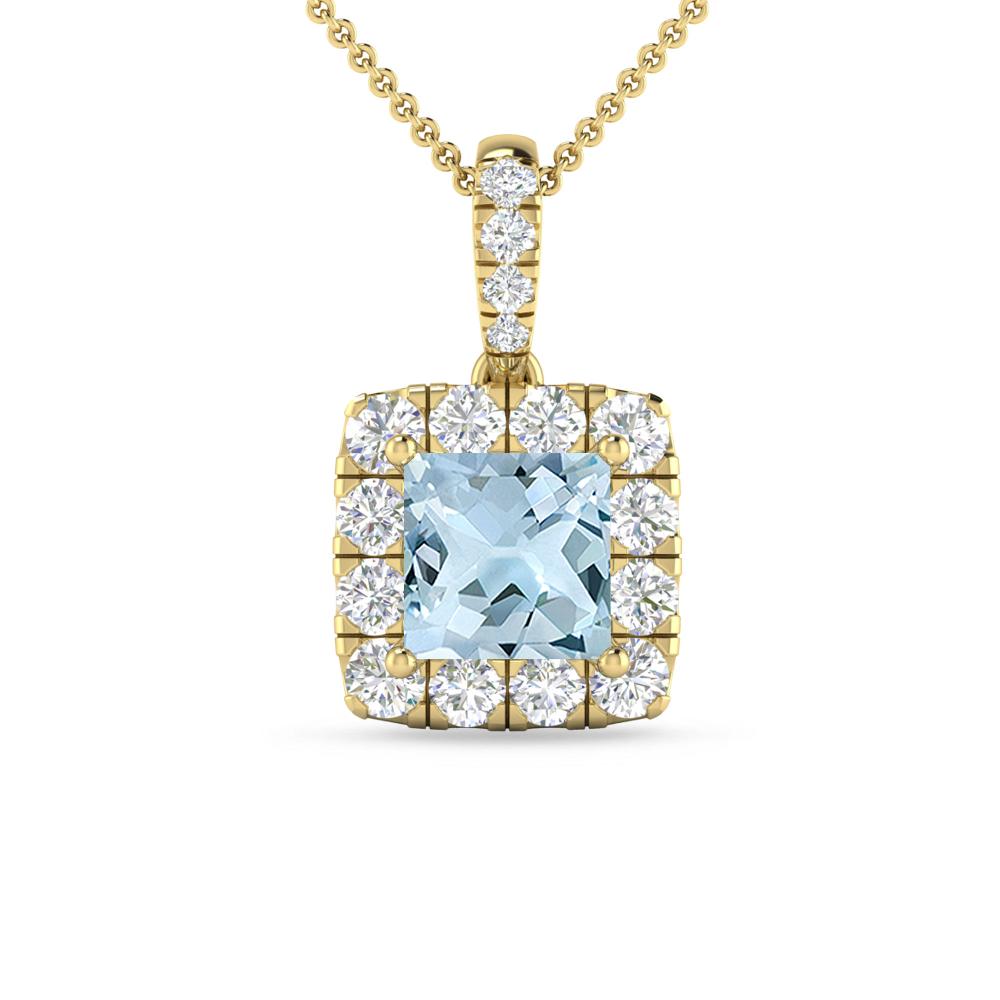 Yellow Gold - Aquamarine