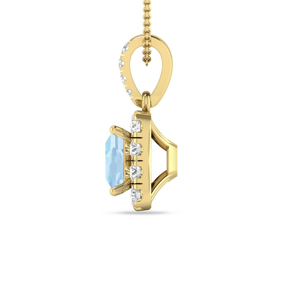Yellow Gold - Aquamarine