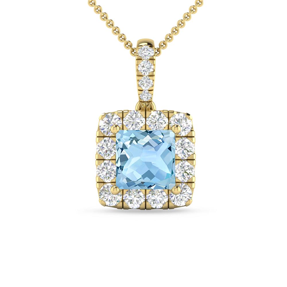 Yellow Gold - Aquamarine