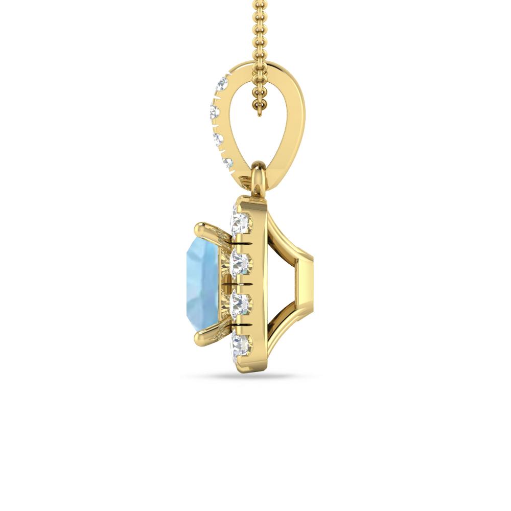 Yellow Gold - Aquamarine