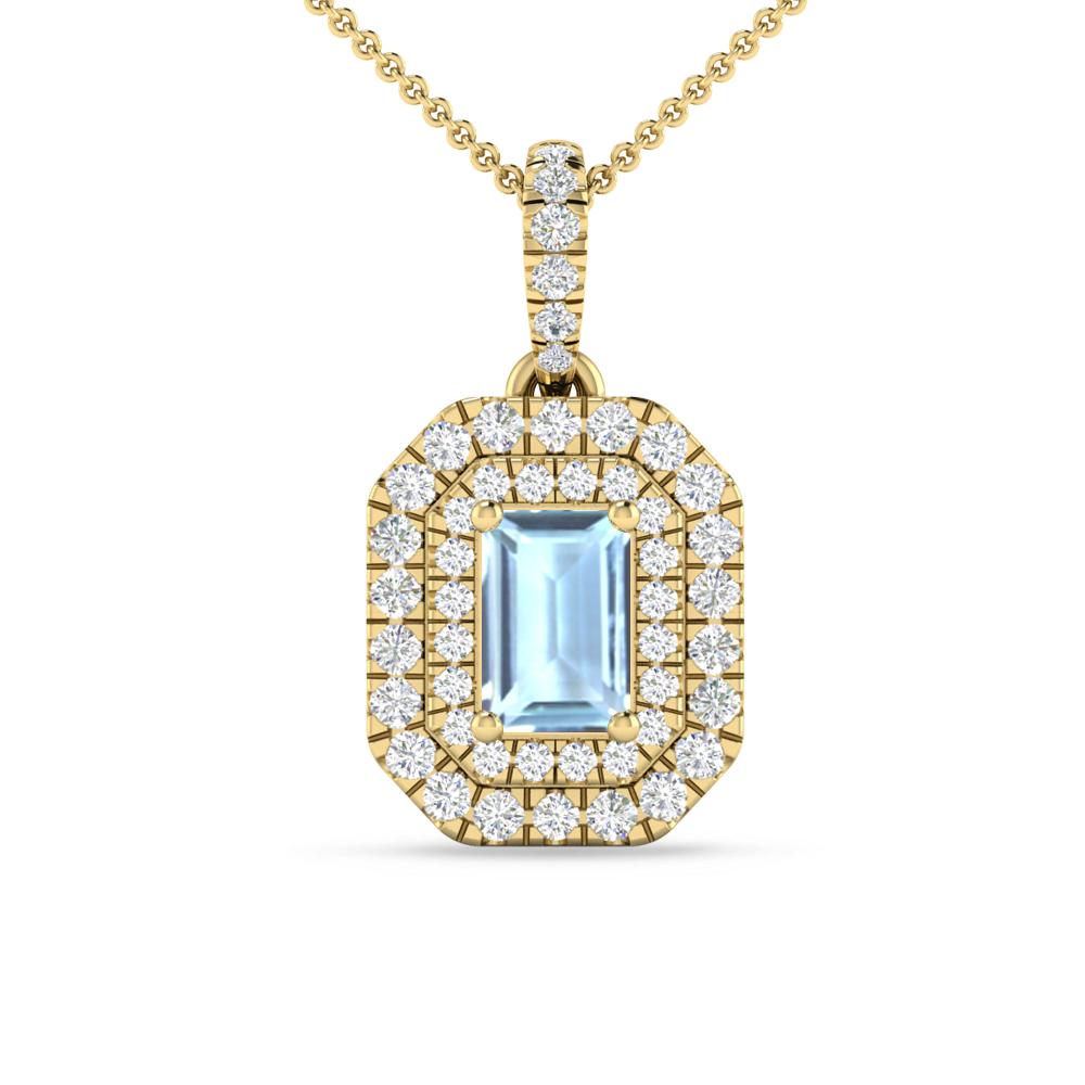 Yellow Gold - Aquamarine