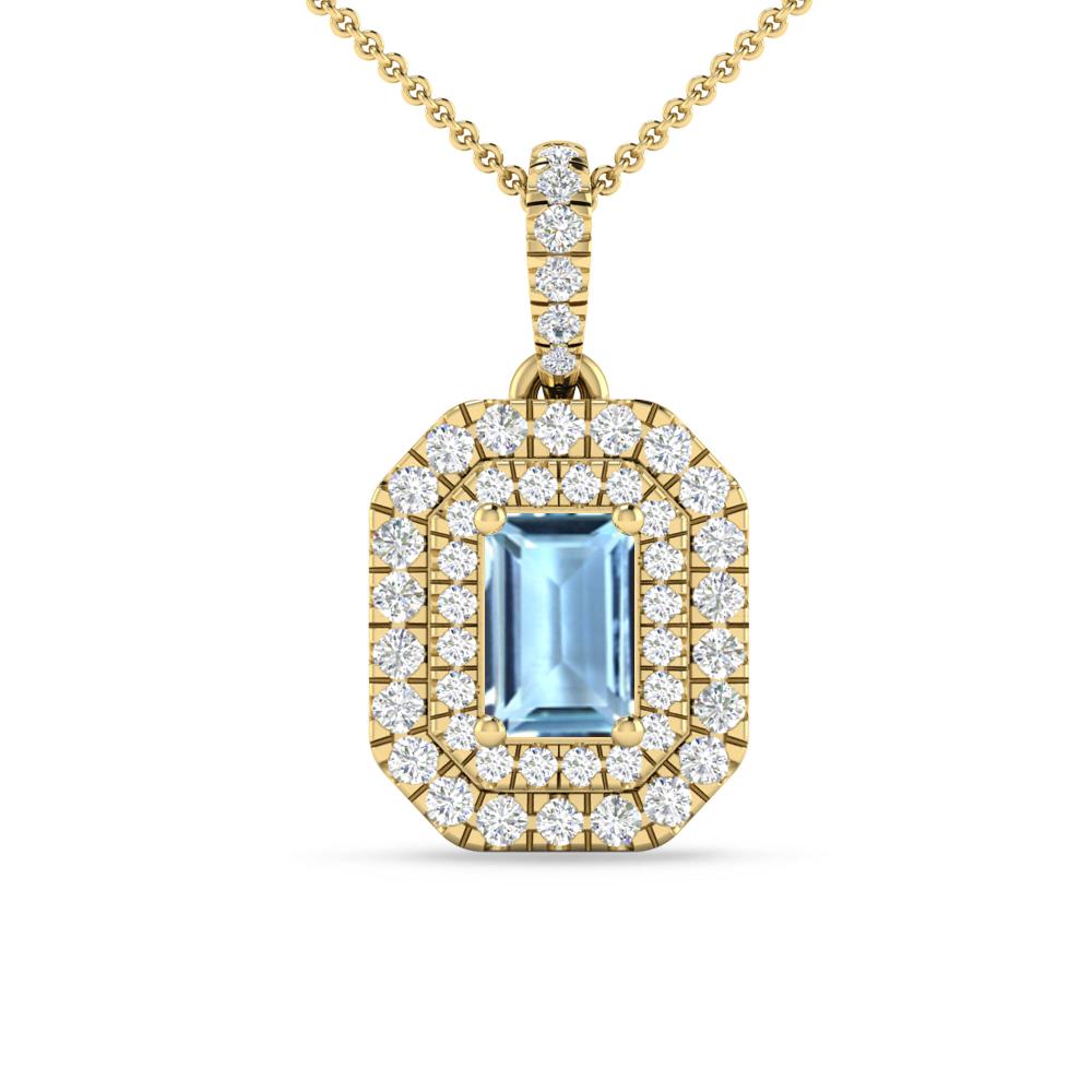 Yellow Gold - Aquamarine