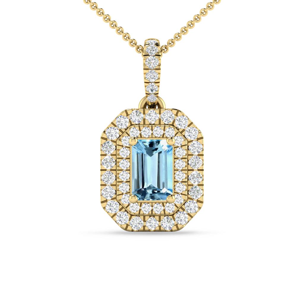 Yellow Gold - Aquamarine