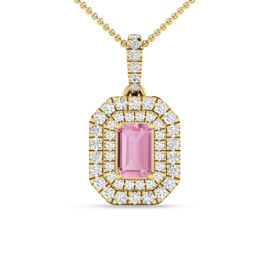 Yellow Gold - Pink Tourmaline