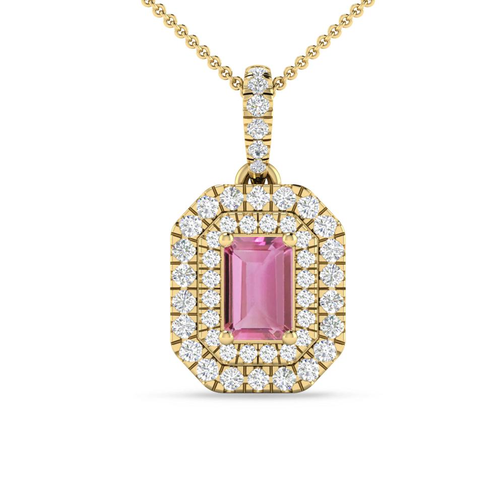 Yellow Gold - Pink Tourmaline