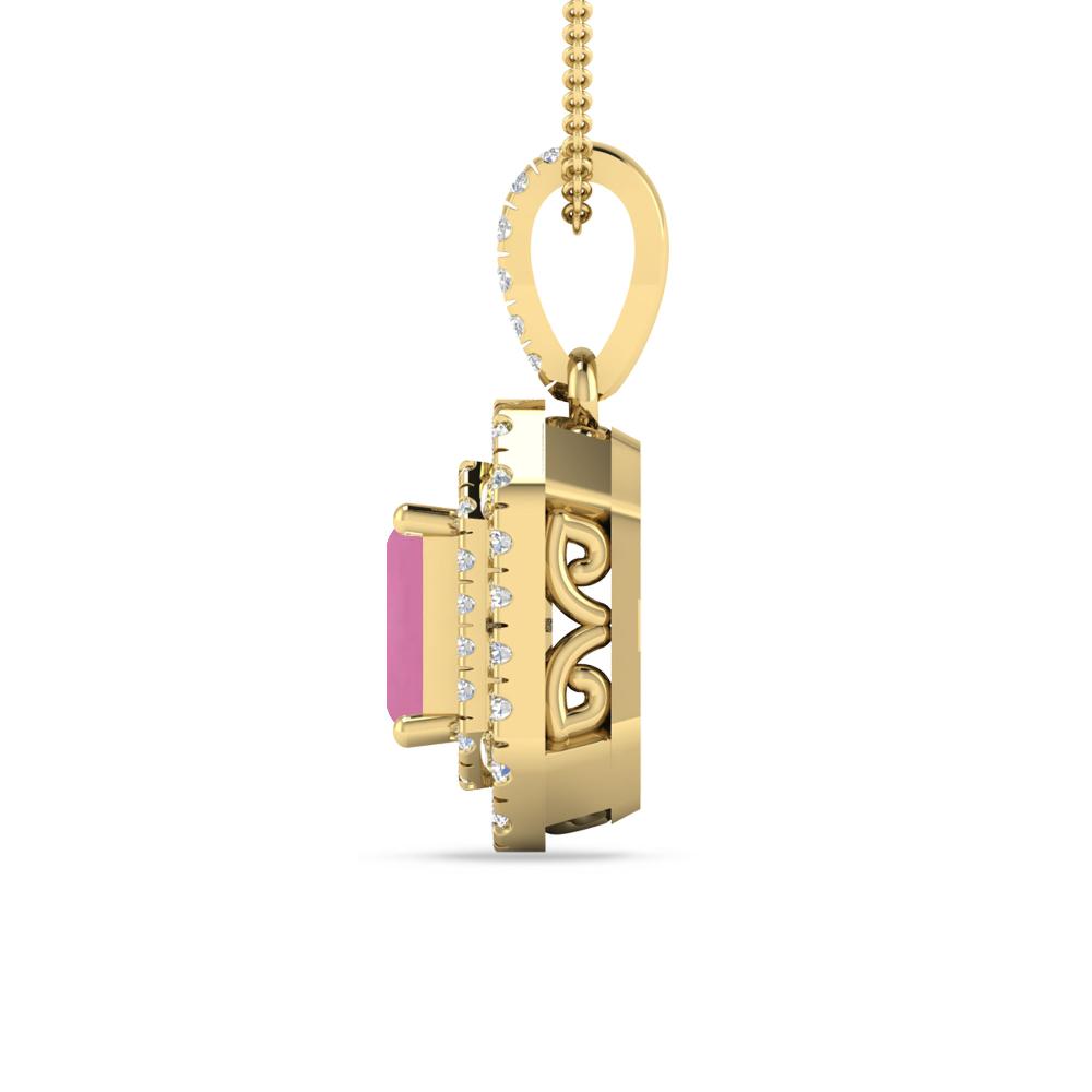 Yellow Gold - Pink Tourmaline