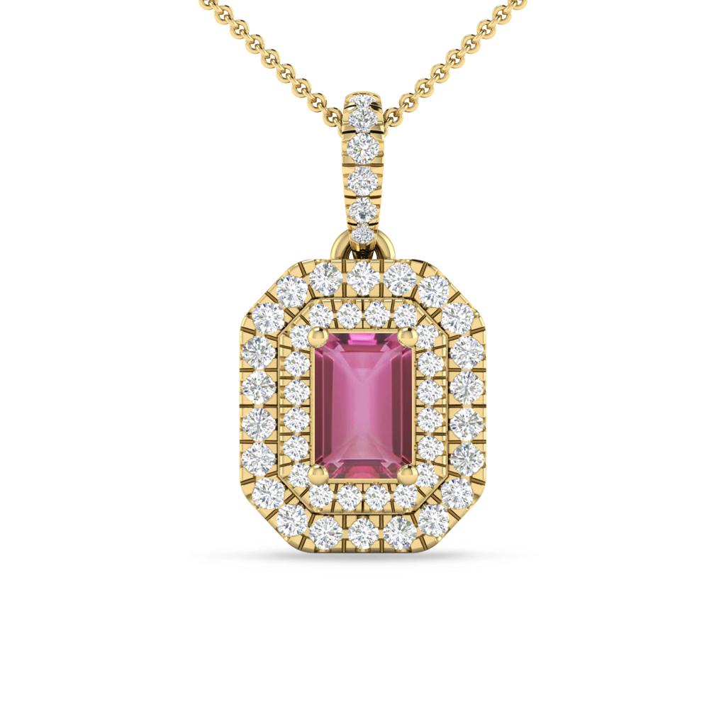 Yellow Gold - Pink Tourmaline