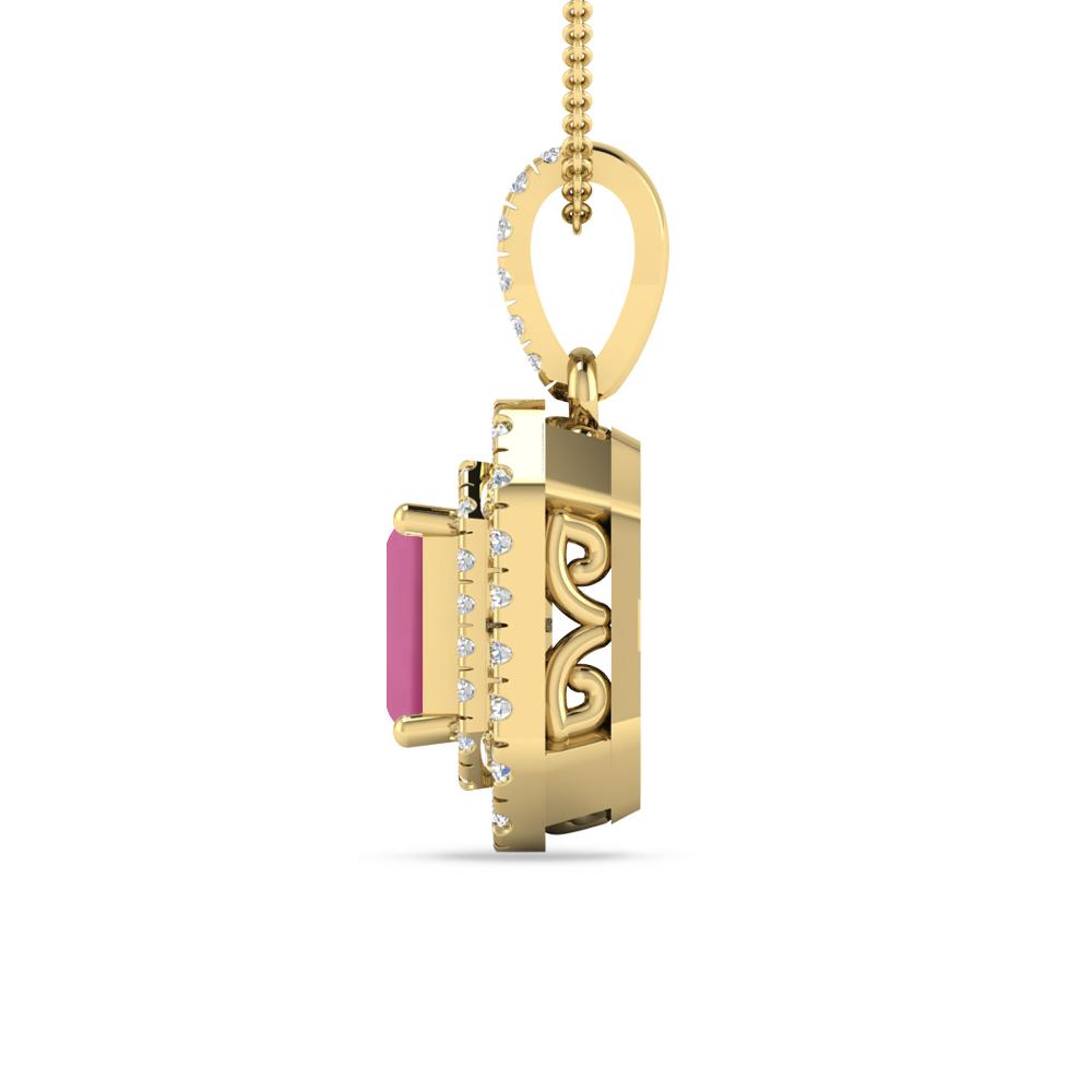 Yellow Gold - Pink Tourmaline