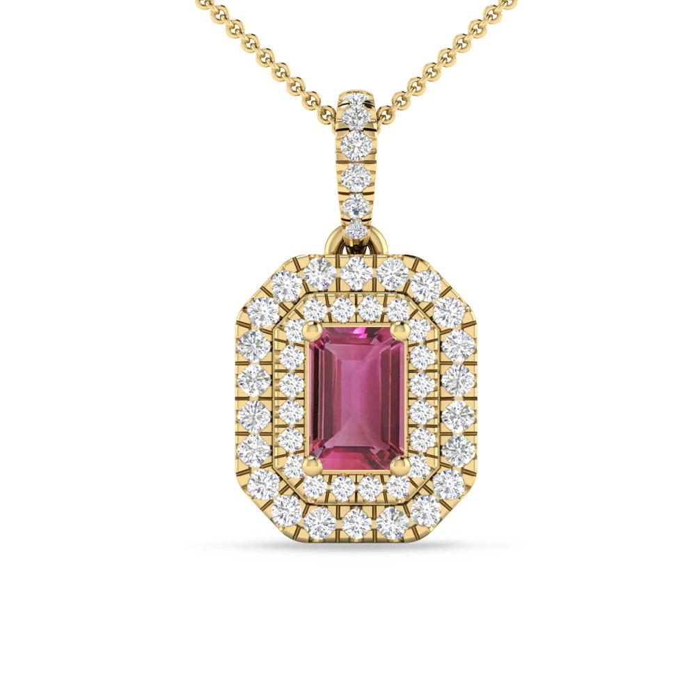 Yellow Gold - Pink Tourmaline