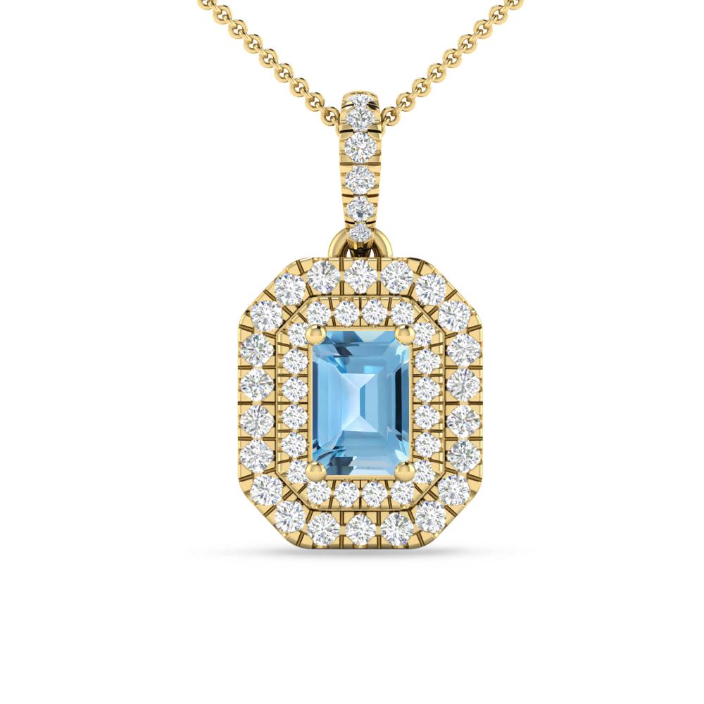 Yellow Gold - Blue Topaz