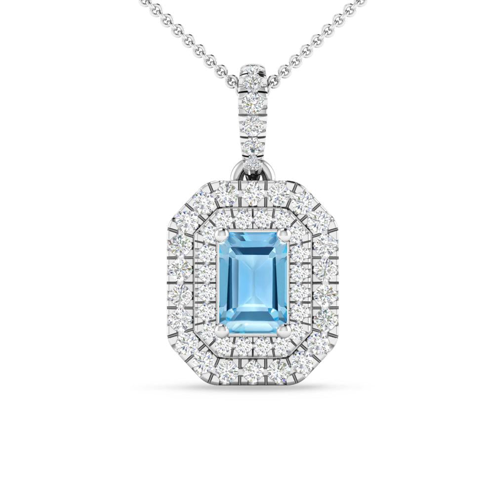 White Gold - Blue Topaz