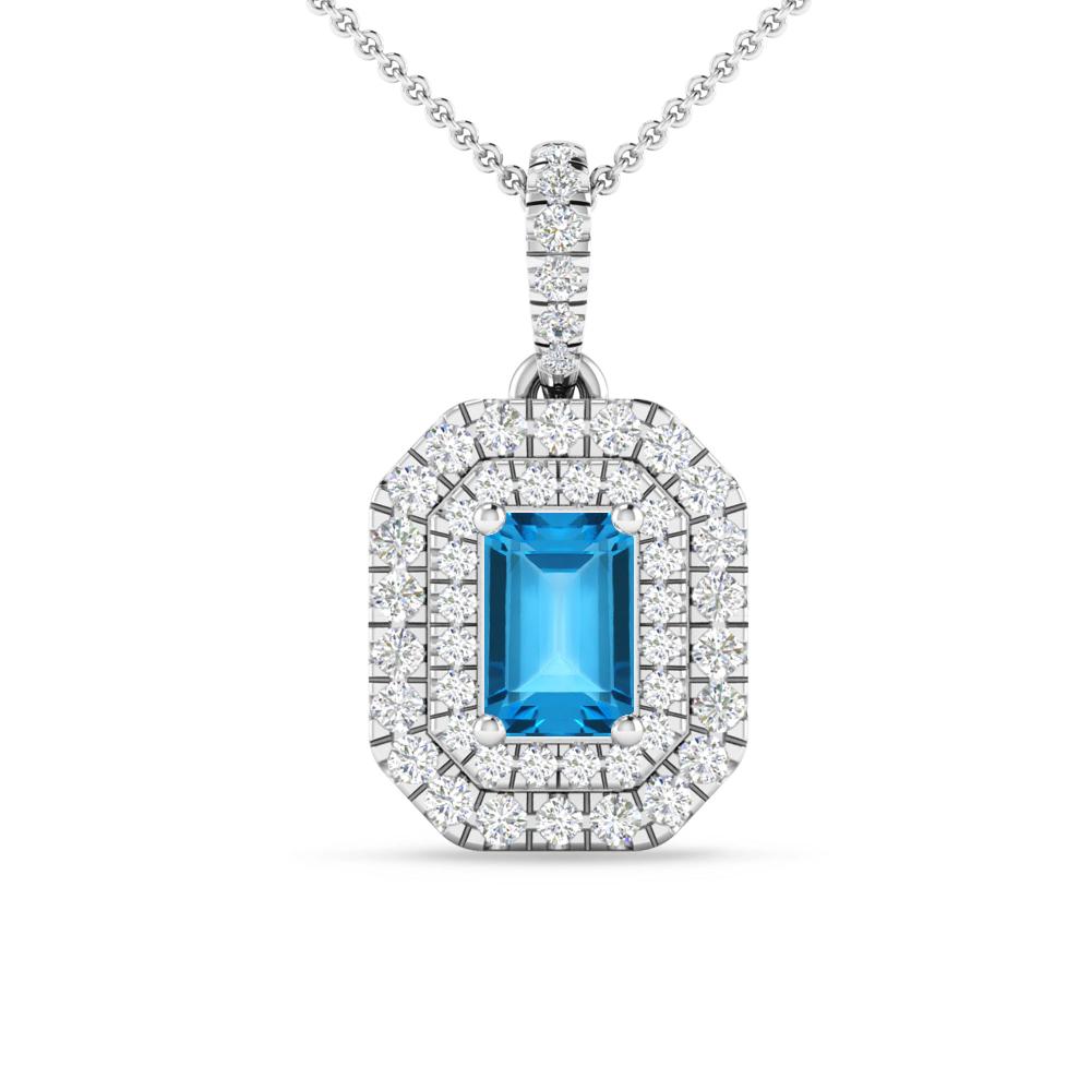 White Gold - Blue Topaz