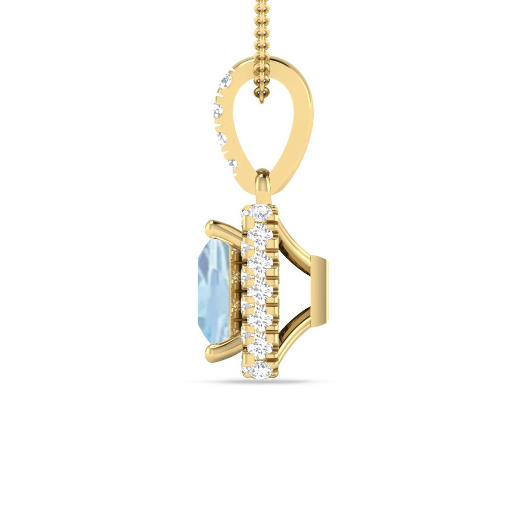 Yellow Gold - Aquamarine