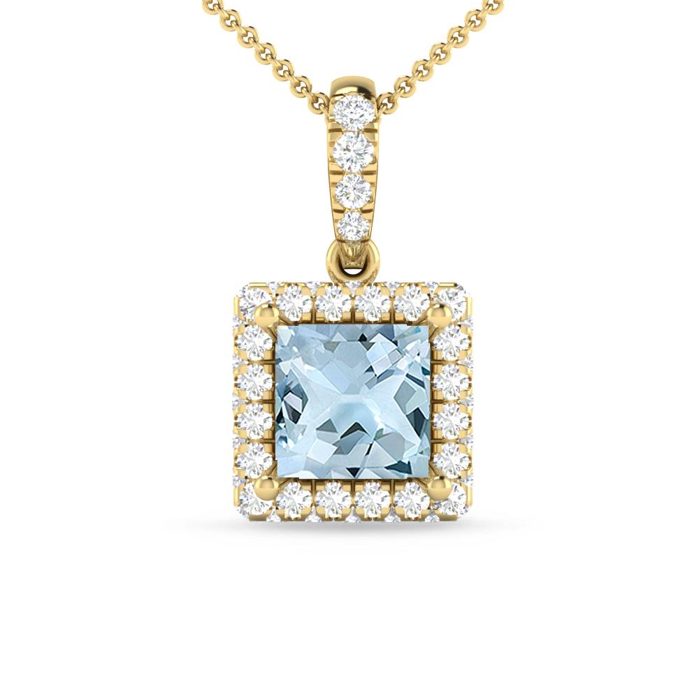 Yellow Gold - Aquamarine