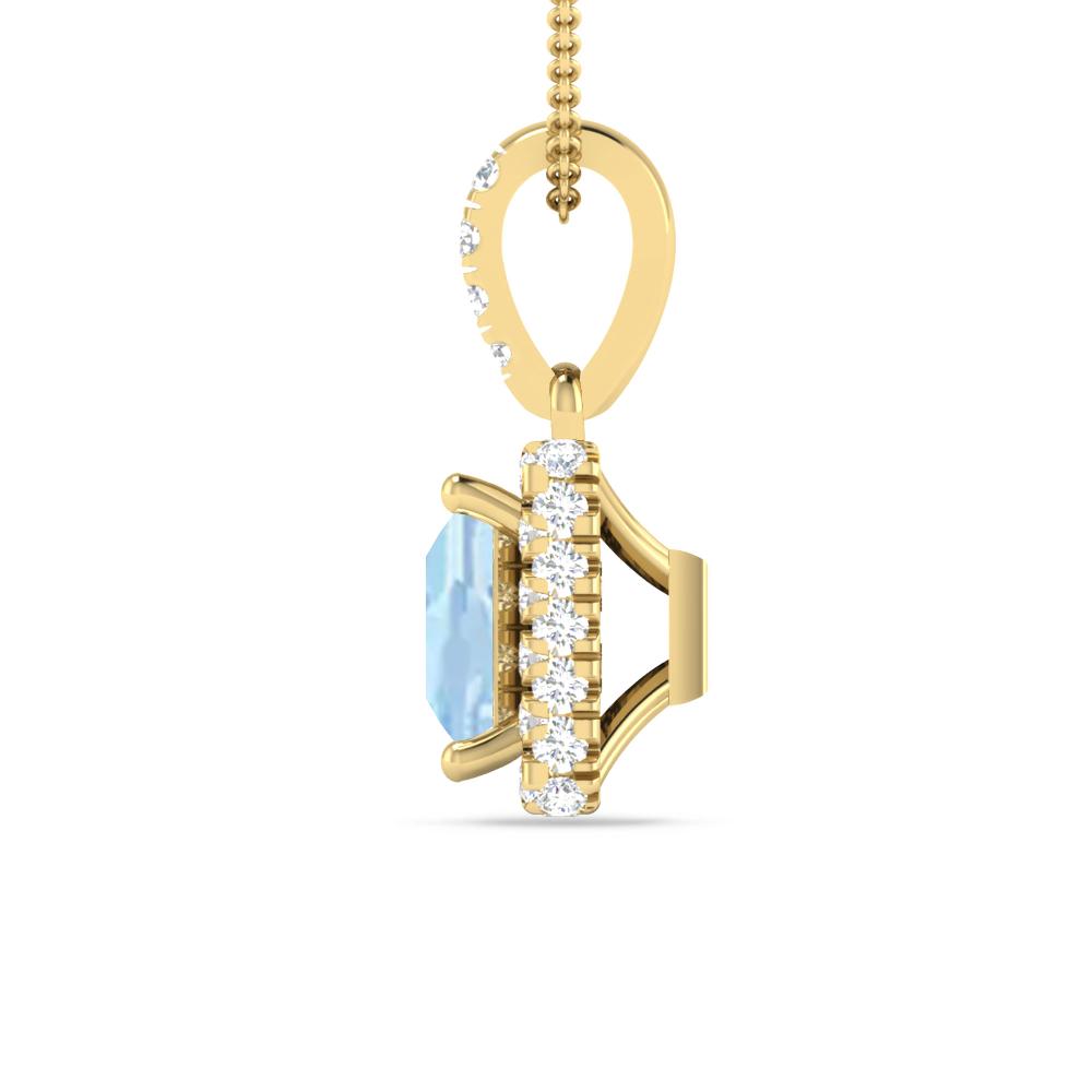 Yellow Gold - Aquamarine