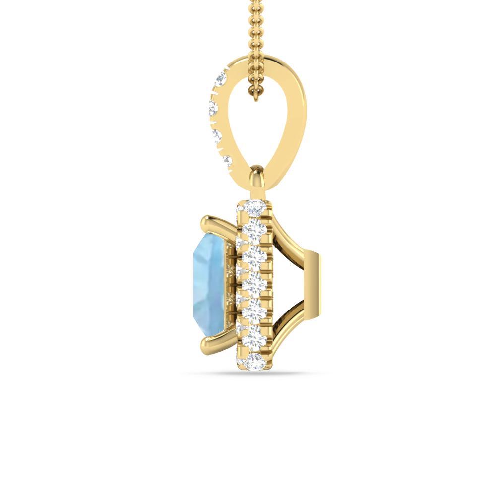 Yellow Gold - Aquamarine