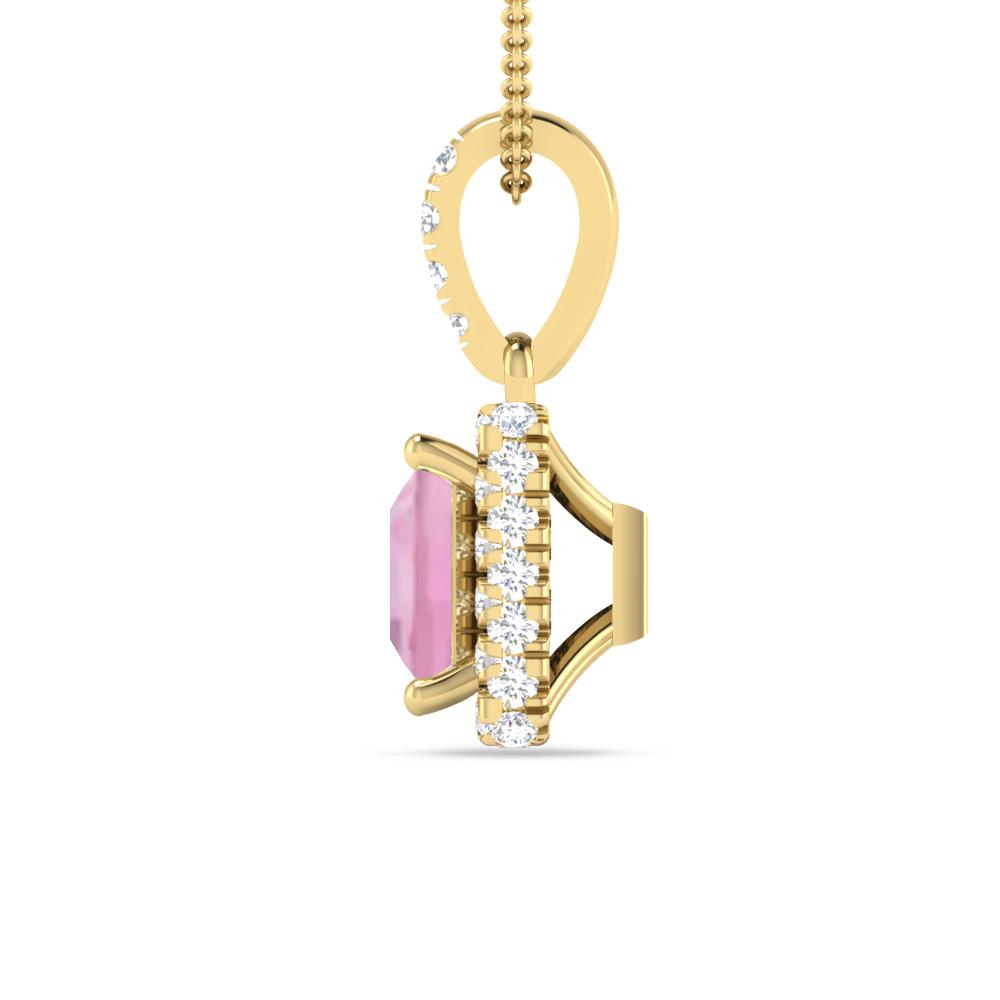 Yellow Gold - Pink Tourmaline