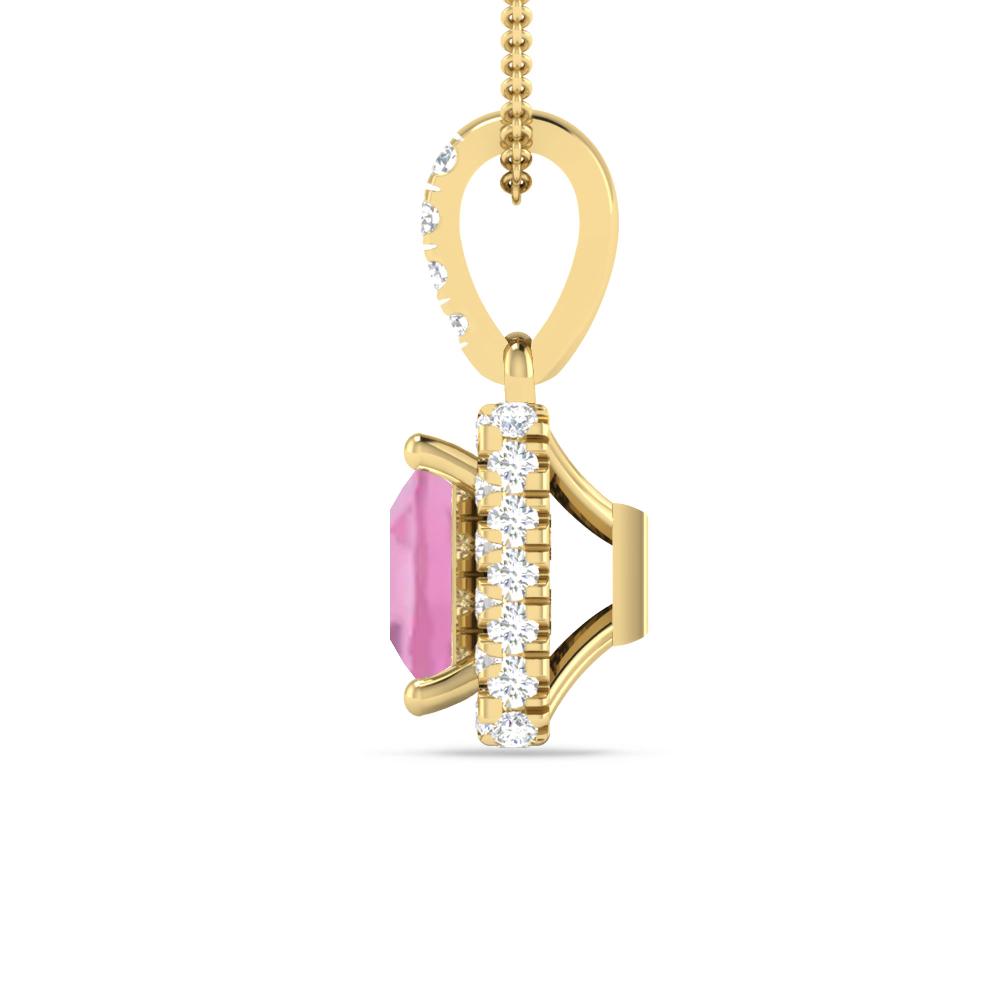 Yellow Gold - Pink Tourmaline