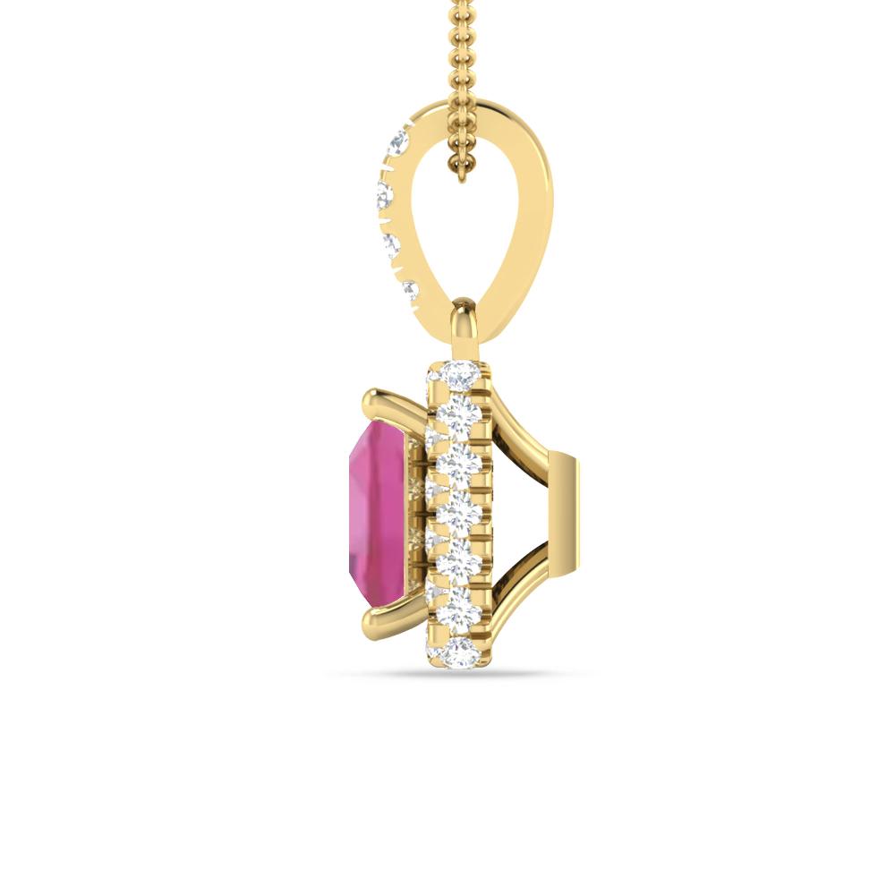 Yellow Gold - Pink Tourmaline