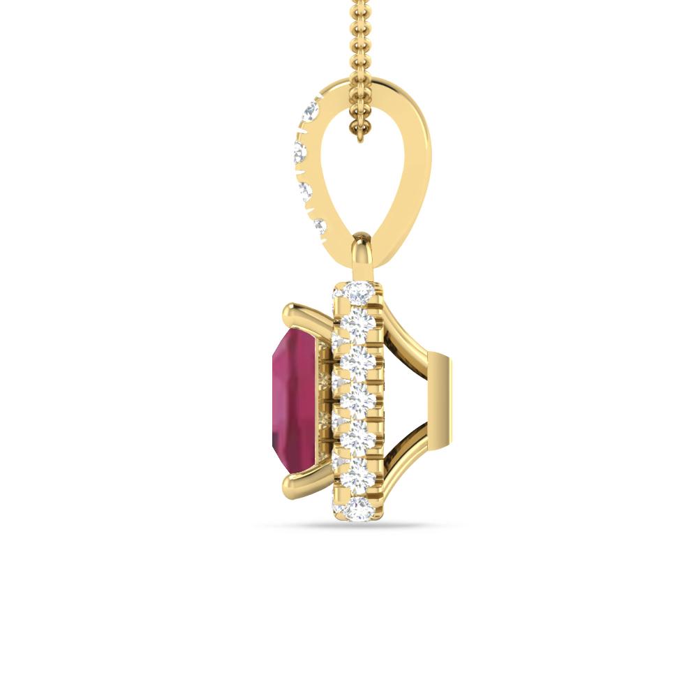 Yellow Gold - Pink Tourmaline