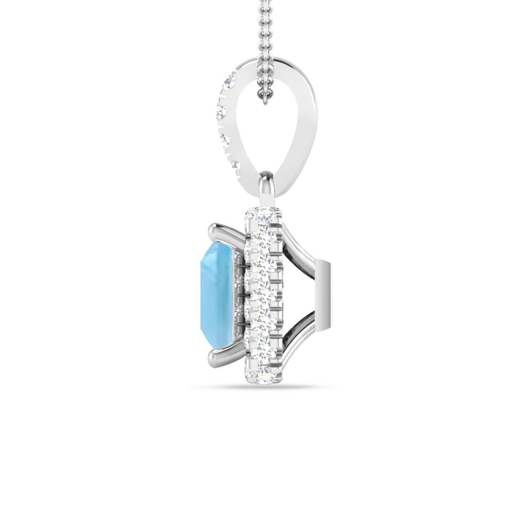 White Gold - Blue Topaz