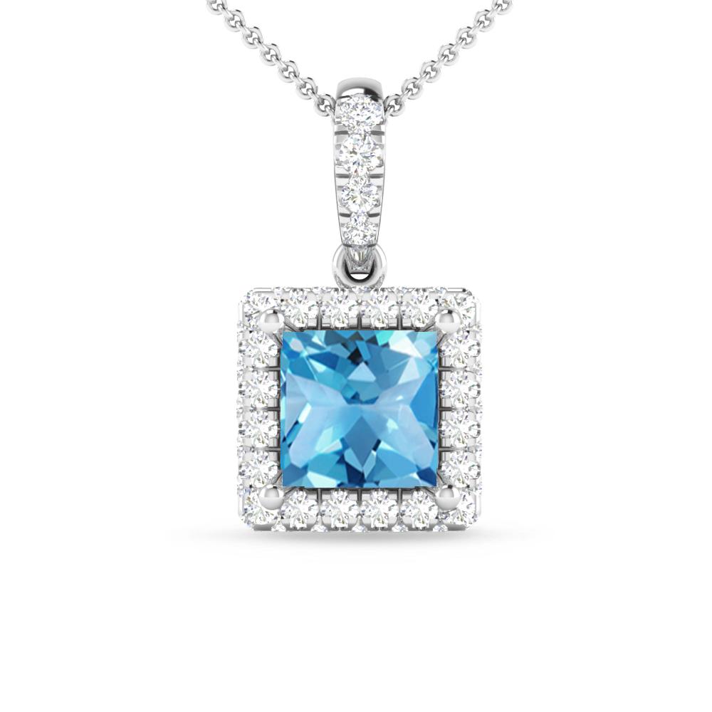 White Gold - Blue Topaz