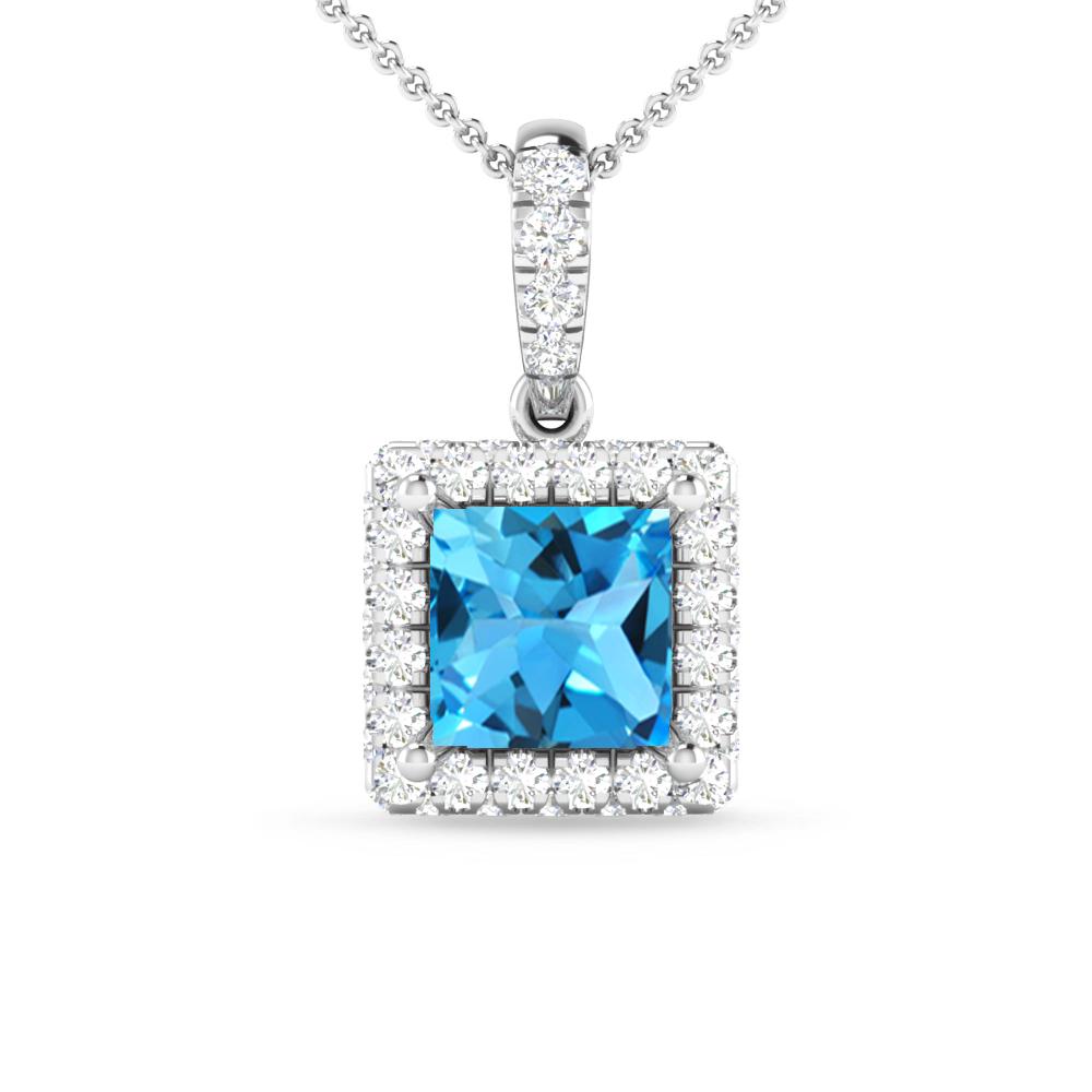 White Gold - Blue Topaz