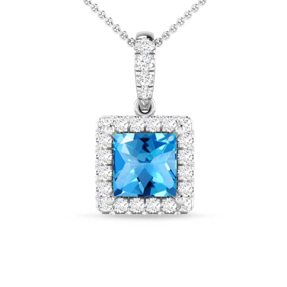 White Gold - Blue Topaz