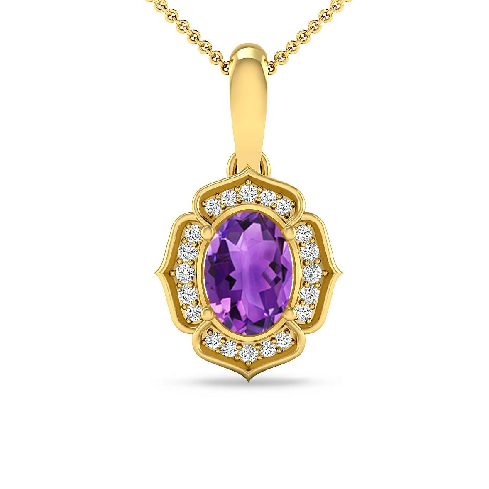 Yellow Gold - Amethyst