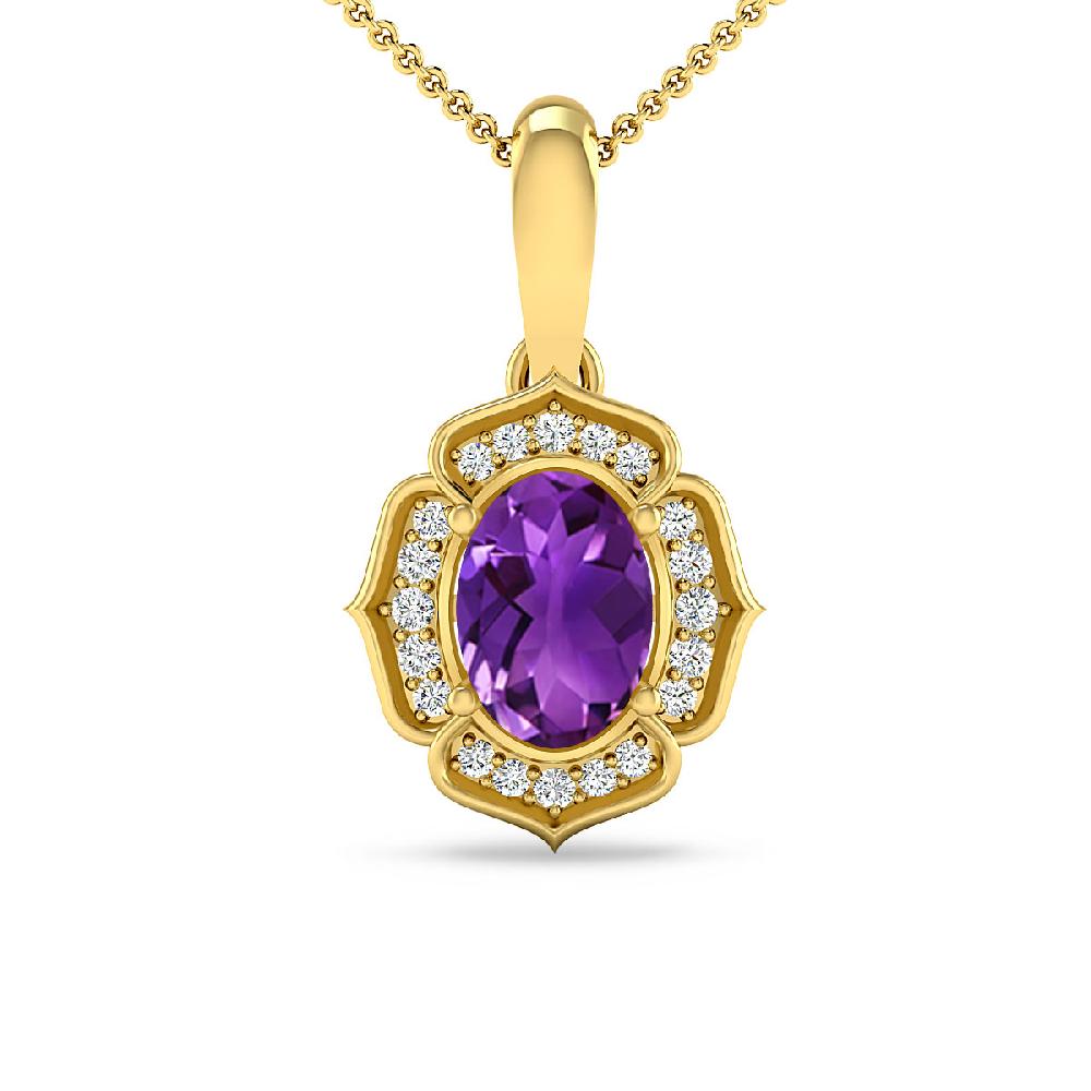 Yellow Gold - Amethyst