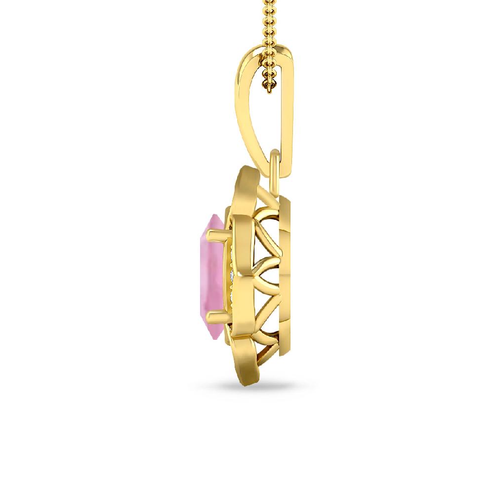 Yellow Gold - Pink Tourmaline