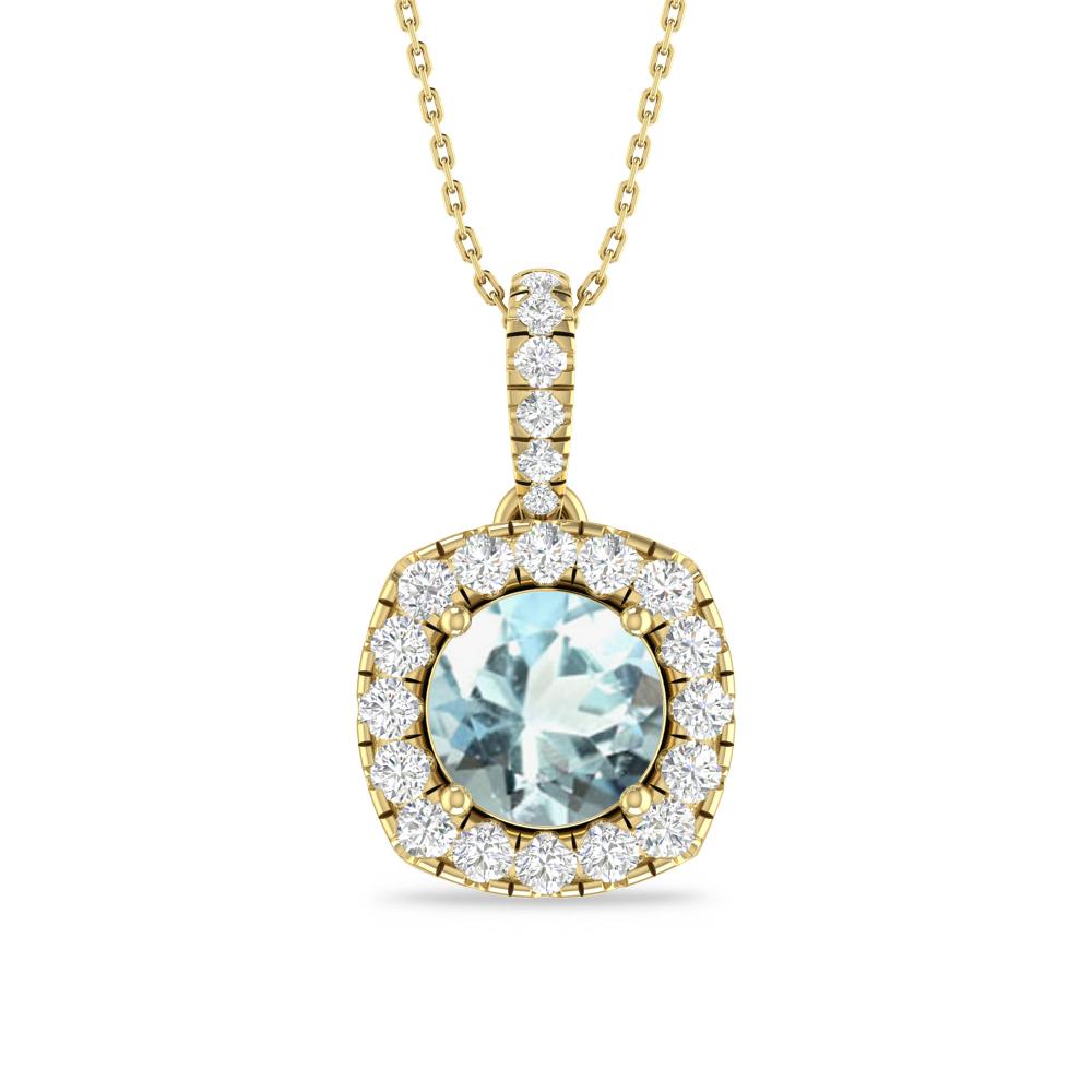 Yellow Gold - Aquamarine