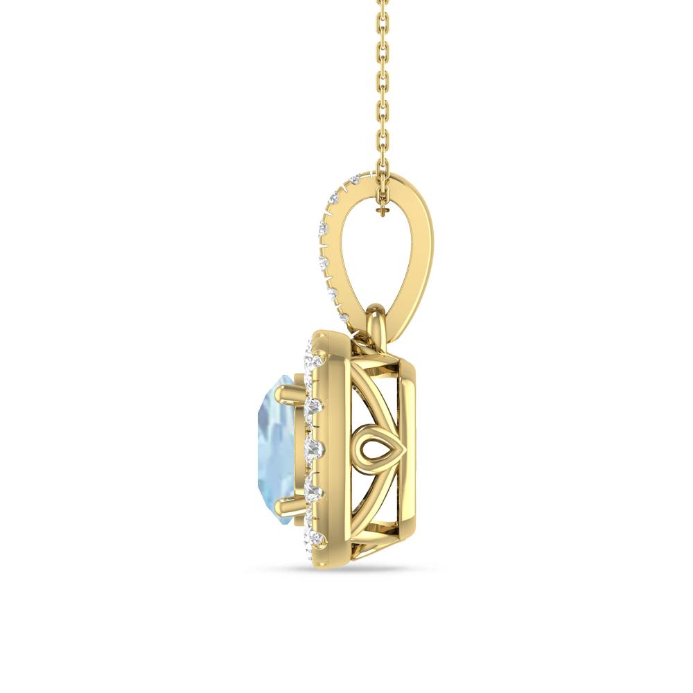 Yellow Gold - Aquamarine
