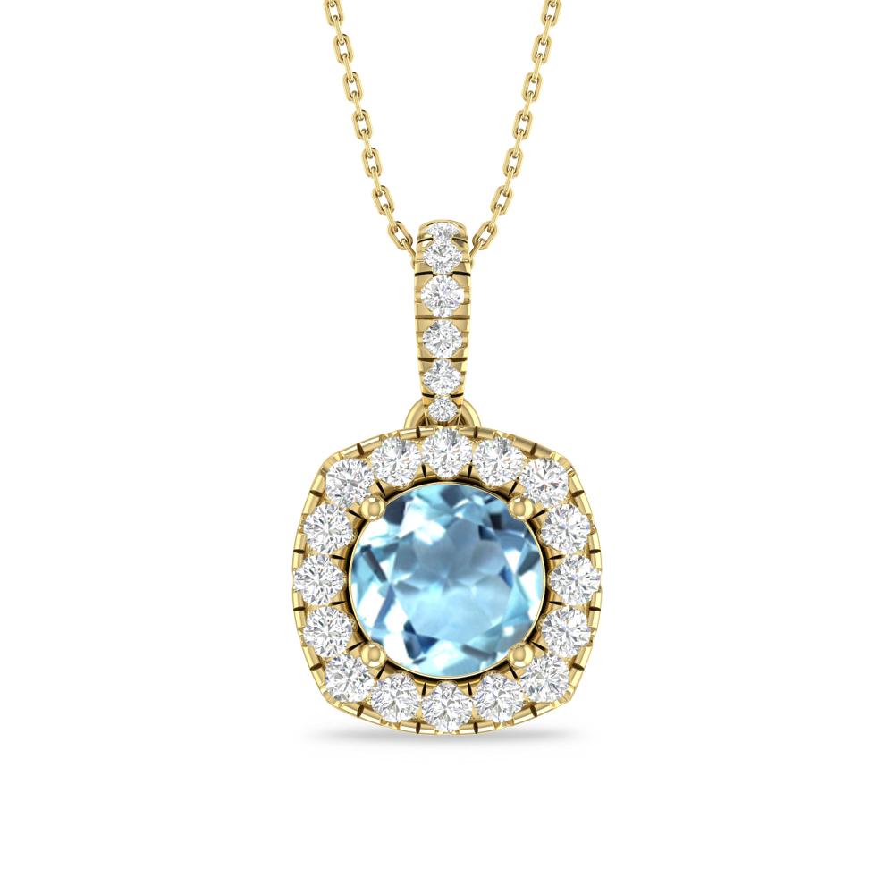 Yellow Gold - Aquamarine