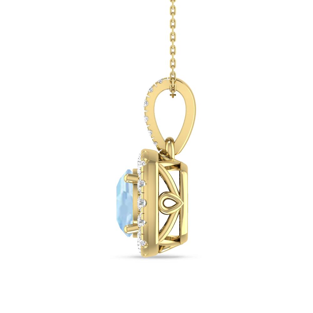 Yellow Gold - Aquamarine