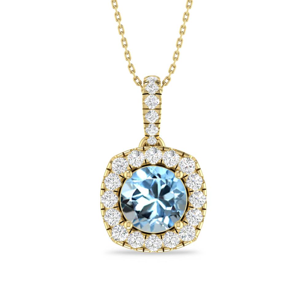 Yellow Gold - Aquamarine