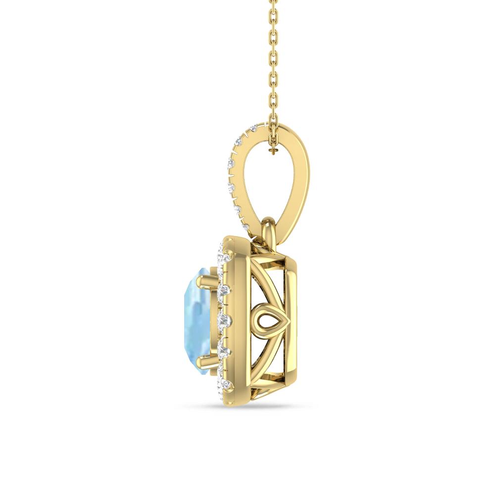 Yellow Gold - Aquamarine