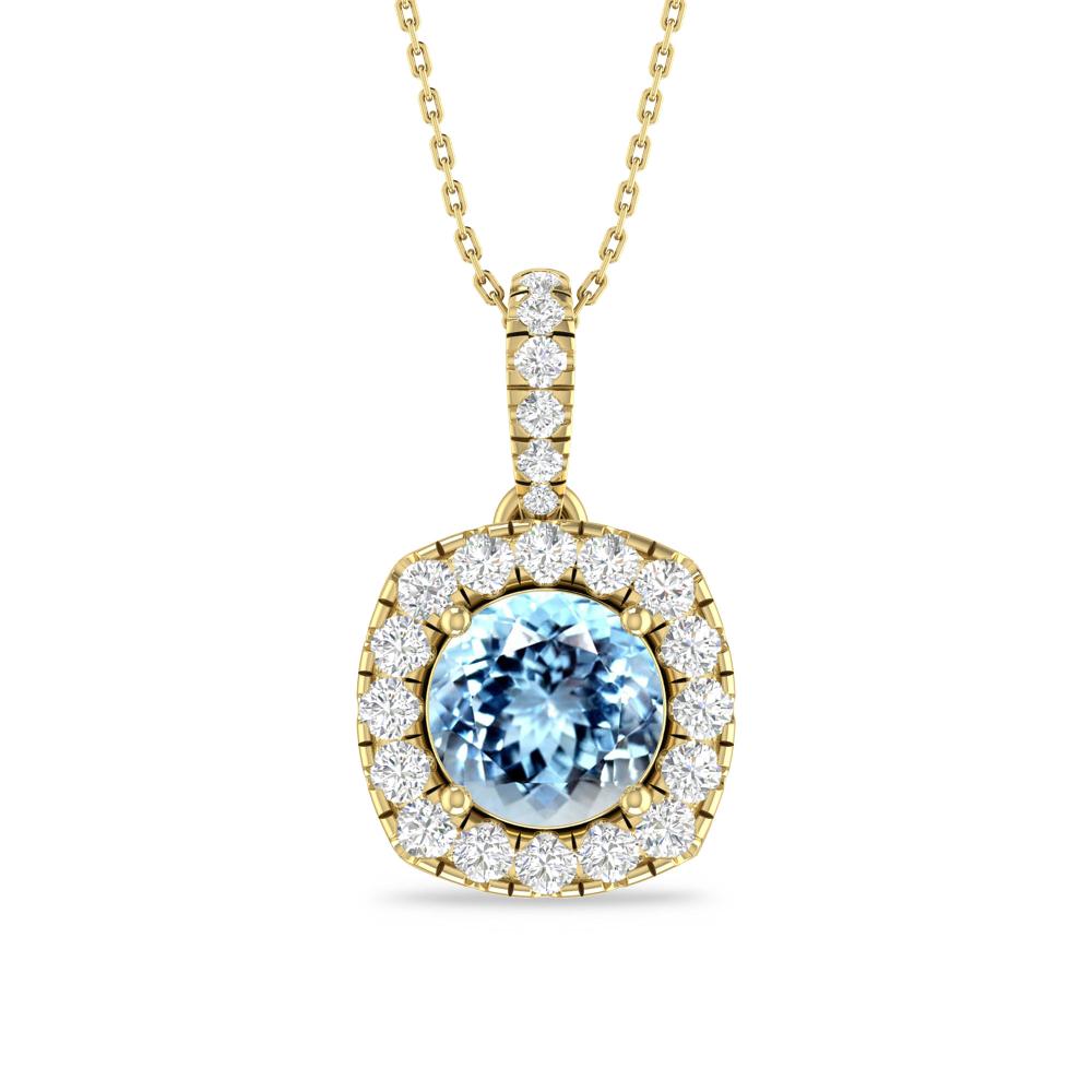 Yellow Gold - Aquamarine